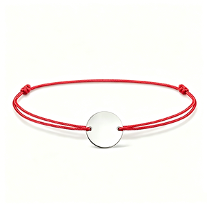 Braccialetto Personalizzato <span class=keywords><strong>con</strong></span> Nome e Data di Nascita, Regalo per Neonati, Incisione su Disco Rotondo in Acciaio Inox, Braccialetto Macramè - Product Image 2