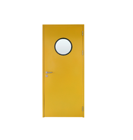 Porte en acier durable sur mesure pour hôpitaux, écoles et salles blanches, avec verre intérieur – Vente en gros