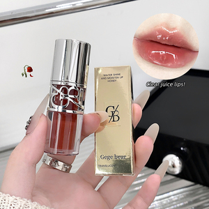 Gege กระจกลิปกลอสแวววาวกันน้ำได้สีสันสดใสให้ความชุ่มชื้นลิปกลอสความงามที่ชัดเจนสำหรับผู้หญิง - Product Image 3