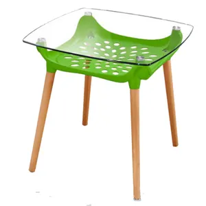 便宜的邮包耐用的绿色玻璃餐桌农舍梅萨德jantar de vidro指甲玻璃餐桌带4把椅子
