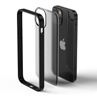 Casing HP Anti-Shock Transparan Klasik Custom Terlaris dari TPU+Silikon Lembut yang Kompatibel