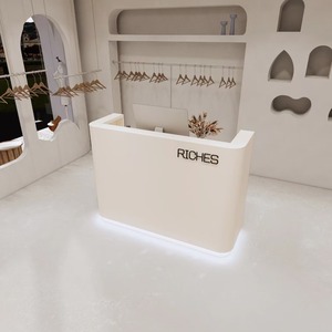 LE Best Selling Custom <b>Reception</b> Desk Beauty Salon Small <b>Counter</b> Table Nail Salon <b>Reception</b> Desk - Product Image 1