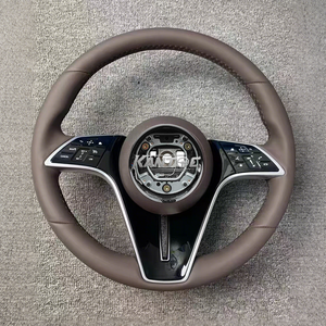 อัพเกรดพวงมาลัยหุ้มหนังสีน้ำตาลสำหรับ Mercedes Benz W204 W205 W211 W212 W213 W176 W221 W166 W167 X166 <span class=keywords><strong>GLE</strong></span> 53 63 AMG - Product Image 6