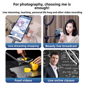 Luz de relleno de <span class=keywords><strong>tiro</strong></span> profesional de escritorio Transmisión en vivo Clase en línea TikTok Food Anti-Shake Stick Internet Celebrity Phone - Product Image 6