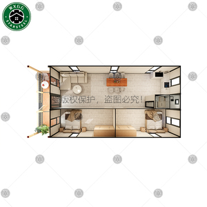 Maisons en conteneur Maison de luxe de 40 pieds Petite maison extensible et pliable de 40 pieds Maison portable Maison en conteneur pliable - Product Image 5