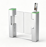 Barrière pivotante à reconnaissance faciale et palmaire en acier inoxydable, anti-évasion, avec contrôle d'accès par QR Code et RFID