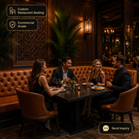 Ensemble de mobilier de restaurant et d'hôtel moderne en gros : banquette, canapé, table à manger, sièges de banquette, canapé en bois massif pour discothèque et bar