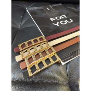 Ceinture Métallique Basique pour Femme avec Boucle à Cadre Carré, Style Décontracté, Boucle en Alliage, Design Chaîne Fine - Product Image 3