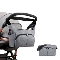 Sacs à couches multifonctionnels pour maman et bébé, organisateur portable pour poussette, sac suspendu avec crochets
