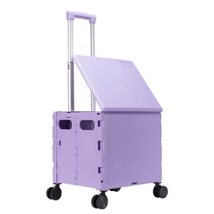 Dongguan nhà máy sang trọng nhỏ đẩy xe dwl Cổ Phiếu gấp Giỏ mua hàng tạp hóa giỏ hàng Gấp xe đẩy hộp tay PP vật liệu - Product Image 1