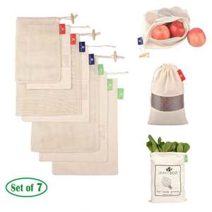 Bolsas de Malla Reutilizables para Frutas y Verduras con Diseño de Rayas, Bolsas Ecológicas para Productos Frescos - Product Image 5