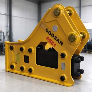 SOOSAN SB81 Side Type Hydraulic Rock Breaker 140mm Chisel For 18-26 Ton Excavator Construction Mining 1 Year Warranty - Product Image 1