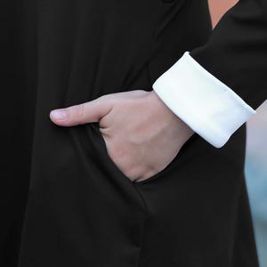 Robe <span class=keywords><strong>de</strong></span> vêtements pour filles col claudine <span class=keywords><strong>1</strong></span> an fermeture à glissière au dos filles robe noire à manches longues sortes robe filles fête - Product Image 4