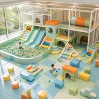 Aire de jeux pour tout-petits avec piscine à balles, équipement de jeu souple et mini-toboggan pour café pour enfants