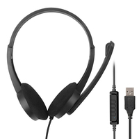Casque USB avec microphone détachable, contrôle du volume, étanchéité IPX-4, conception supra-auriculaire – Vente directe fabricant