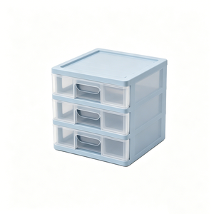 Customized <b>Plastic</b> Storage Box Wholesale Desktop Makeup Organizer <b>Baskets</b> <b>Plastic</b> Products with Drawers Storage Container for Co - Product Image 2