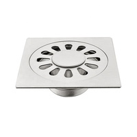 Drain de sol carré en acier inoxydable pour garage robuste pour salle de bain et balcon
