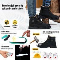 Chaussures de travail OEM unisexe légères et respirantes, style sport mi-montantes, anti-choc, avec embout en acier, pour l'hiver, en daim, toile et fourrure