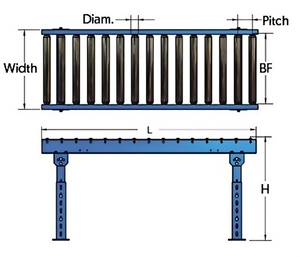 Băng tải máy bền nhiệm vụ nặng nề trọng lực thép Con lăn băng tải dây chuyền lắp ráp dây chuyền đóng gói để xử lý vật liệu - Product Image 2