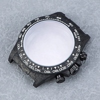 Jam Tangan Mekanik Pria Kualitas 5A Elemen Hitam Penuh 60g Kronograf Tiga Dial Tali Nilon Gesper Serat Karbon Jam Tangan Sport Klasik