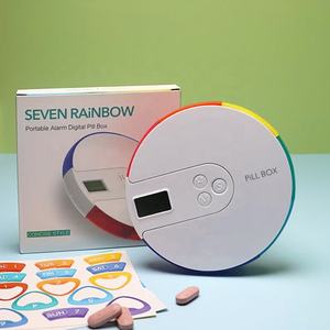 Kotak obat elektronik pengingat pintar kualitas tinggi gaya baru kotak pil dispenser tujuh hari seminggu portabel - Product Image 4