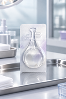 Emballage en blister pour bouteille de forme irrégulière, matériau laminé brillant imperméable, qualité alimentaire, emballage jetable pour soins de la peau et cosmétiques
