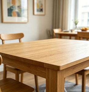 Modern Scandinavian Wooden <b>Chair</b> With Solid <b>Back</b> And Ergonomic Design For Living Room And Dining Area - Product Image 2