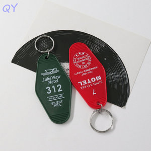QY Custom Motel Keychain Acrylic Hotel <b>Key</b> Tag Vintage Retro <b>Key</b> <b>Ring</b> Personalized Logo Promotional Gift OEM - Product Image 5