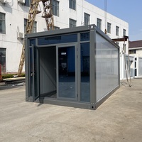 Maisons modulaires à bas prix, maisons mobiles préfabriquées de 20 pieds, maisons conteneurs en verre pour la Malaisie