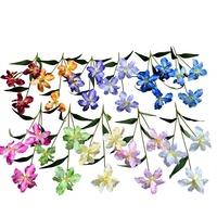 Nouvel Arrivage Transfrontalier : Fleurs Artificielles Iris à 3 Têtes, Style Jardin, pour Décoration d'Allée de Mariage, de Fêtes et de Bureau, Vente en Gros