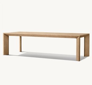 Table d'extension de table à manger rectangulaire en chêne naturel contemporain sassanide: - Product Image 2