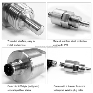 Interruptor <span class=keywords><strong>de</strong></span> Flujo Electrónico HNF10-A, Tipo Térmico con Sensibilidad Ajustable, Salida PNP NPN, IP67, 24V DC - Product Image 4