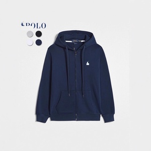 <span class=keywords><strong>Felpa</strong></span> <span class=keywords><strong>con</strong></span> <span class=keywords><strong>cappuccio</strong></span> da <span class=keywords><strong>uomo</strong></span> tinta unita slim fit <span class=keywords><strong>con</strong></span> logo, cardigan <span class=keywords><strong>con</strong></span> zip foderato in pile, sensazione di alta qualità per la primavera - Product Image 6