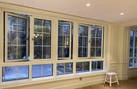 Ventanas de PVC de Diseño Francés, Seguras, para el Hogar, con Mayor Seguridad, Ventana Abatible para Balcón de UPVC, Precio Competitivo