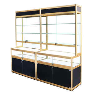 Usine directe lumière LED multicouche or aluminium verre <span class=keywords><strong>vitrine</strong></span> bon marché magasin de <span class=keywords><strong>d</strong></span>étail luminaires <span class=keywords><strong>vitrine</strong></span> à vendre - Product Image 1