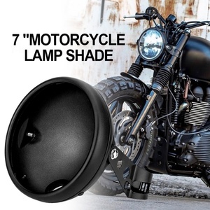 Phare de moto noir mat, phare modifié pour moto, support de phare de 7 pouces, boîtier, accessoires de moto, abat-jour - Product Image 2