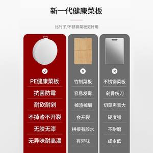 Tabla de Cortar Redonda Personalizada de Polietileno, Grado Alimenticio, Engrosada, Antibacteriana, Apta para Lavavajillas - Product Image 2