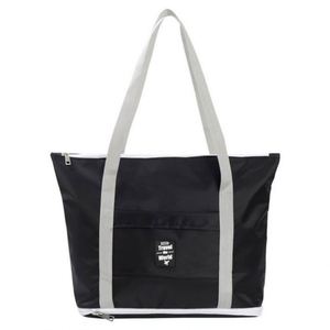 กระเป๋าเดินทางแบบพับได้สองชั้นขนาดใหญ่ น้ำหนักเบา ทำจากผ้า Oxford สำหรับใส่เสื้อผ้า พร้อมโลโก้สั่งทำพิเศษ - Product Image 6