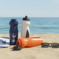 Bouteille d'eau sport en plastique LDPE réutilisable et écologique de 700 ml pour le vélo, la randonnée et le cyclisme - Promotionnelle avec design à compression gratuit