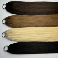 Extensiones de Cabello Humano Remy con Plumas para Trenzas, Extensiones de Cabello con Plumas para Trenzas Onduladas Estilo Boho, Puntas de Trama Crudas