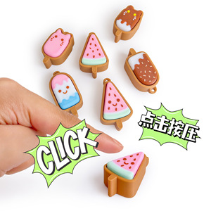 Juguete Clicker Creativo Antiestrés de Chocolate con Diseño de Dibujos Animados PLA Impreso en 3D, Estilo Arte Moderno Transfronterizo, con Forma de Paleta de Hielo y Función de Clic - Product Image 1