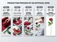 Bouquet de roses artificielles en perles de simulation pour la décoration de tables d'hôtel et de mariages, et la photographie en extérieur, fleur artificielle réaliste et éternelle