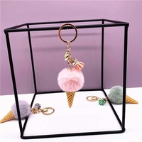 Pendentif en peluche douce 3D en forme de crème glacée personnalisée, 7 cm, écologique, multicolore, unisexe, pour breloque de sac, cadeau