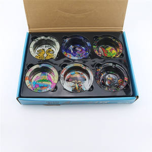 Cendrier en verre à motif, accessoires pour fumeurs, cendrier de table, cendrier sans fumée pour mégots de cigarette - Product Image 4