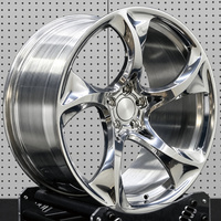 Velg Kustom Floating Rims 18 19 20 21 Inch 5 Spoke 6061 T6 Aluminium untuk Chevrolet Corvette Ukuran PCD ET CB Finishing CNC Machined