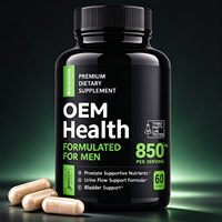 Complément alimentaire pour la santé masculine, marque privée, 850 mg, capsules de nutriments pour la prostate, pour le soutien de la vessie, des voies urinaires et de la vitalité masculine