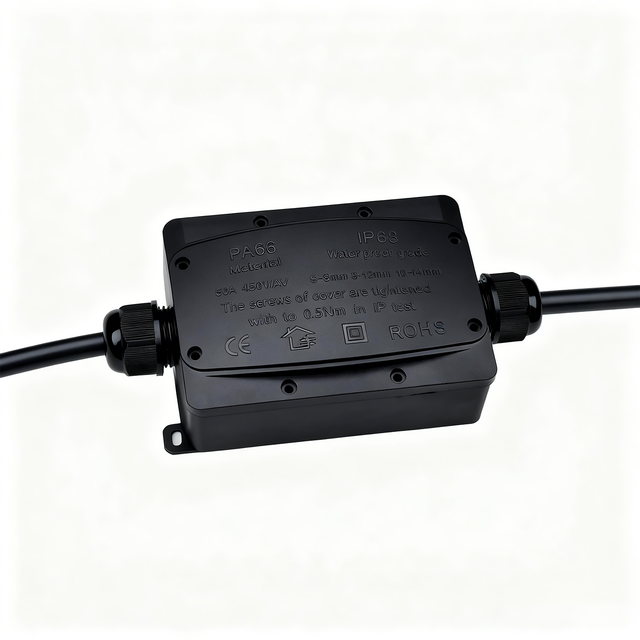 Outdoor PC Large Model Waterproof IP68 Power Junction Box with Wire Connector and Terminal