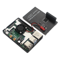 Raspberry Pi 4 Modelo B Kit Completo 8GB 4 2 RAM + Pantalla Táctil de 3,5 "+ Estuche + Ventilador + Disipadores de Calor + Adaptador de Corriente + Tarjeta para RPI 4 Rpi4B