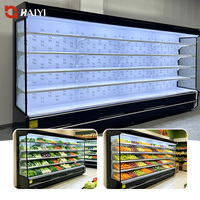 Vitrine réfrigérée ouverte multi-étages pour supermarché, réfrigérateur vertical à rideau d'air, congélateur de présentation, vitrine réfrigérée ouverte pour fruits
