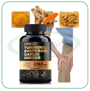 Complément alimentaire naturel de curcuma, curcumine, biopérine, fibres alimentaires, gingembre, <span class=keywords><strong>ail</strong></span>, poivre <span class=keywords><strong>noir</strong></span> en capsules, marque Ausreson - Product Image 1